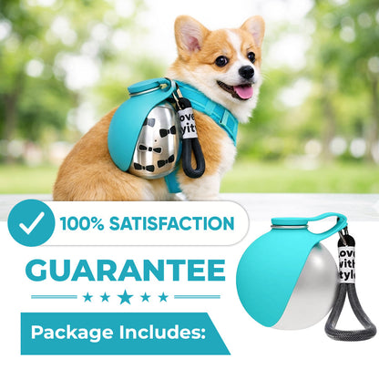 🐕💧 50% OFF! 2-in-1 Portable Dog Water Bottle for Small Dogs – Leak-Proof & Compact