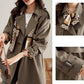 🔥Limited stock available 50% OFF🔥Women's Slimming Mid-Length Lapel Trench Coat