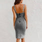 🍹2025 Hot Sales 50% OFF🌤️Women's U-Neck Denim Bodycon Cami Dress