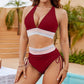 🔥Special Price £16.99!!💥50K+ SOLD!-👙High Waisted Tummy Control Color Block Bikini Sets