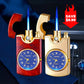 Windproof Torch Lighter with Clock