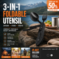 🎉🎉Surprise 50% off！🏕️Must-have for outdoor trips 🍴🥄4-In-1 Outdoor Folding Multifunctional Tableware