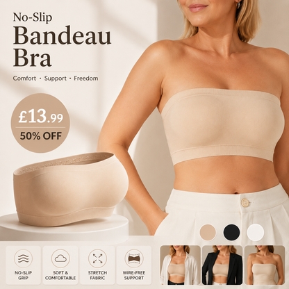 🔥Aurelle™ No-Slip Convertible Bandeau – 3-Way Wear, Wire-Free & Trusted by 50K+ Women👙🇬🇧1