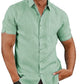 👔2026 Pop-up Shirt Men's Shirt With Solid Color Lapel And Short Sleeves– Lightweight & Breathable 🔥