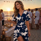 ☀️🌸 SUMMER SALE — 55% OFF 👗 Women’s Ruffle Sleeve Sundress – Flattering V-Neck, Wrap Waist & Stretchy Smocked Back ✨