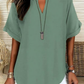 🌸Spring Sale 49% OFF👕Fashion Loose Solid Color Short Sleeve Top