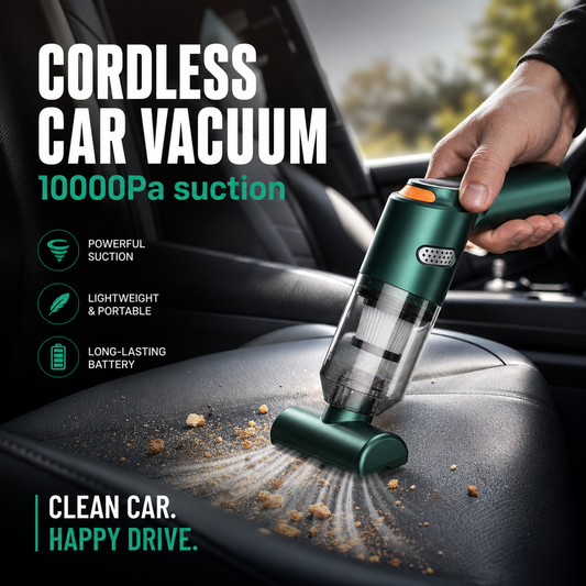 📢📢52% OFF !! ⏰ Cordless Car Vacuum – 10000Pa Suction & 4000mAh Battery 🚗