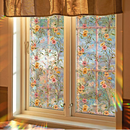 💐Colorful Floral Bouquet Window Sticker🖼️ Make Your Window Beautiful in Seconds! Cut to any size you like!