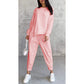 ⏰Limited Time Offer 50% OFF🧡Women Long-Sleeve Irregular Hem Sweatshirts & Pants Set
