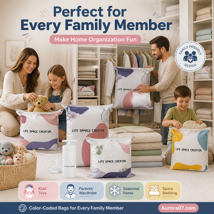 💐 BUY 2, GET 1 FREE! 🧳No‑Pump Vacuum Storage Bags – Press & seal, no pump needed. Saves 80% space, keeps clothes dry & dust‑free. Perfect for bulky bedding & off‑season gear. 🛏️🗄️