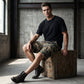 🔥 55% Summer OFF NOW!🩳⚡ Men’s Studded Camo Cargo Shorts ⚡– Distressed Streetwear Style, Multi-Pocket Design & Elastic Waist