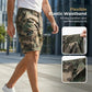 🔥 55% Summer OFF NOW!🩳⚡ Men’s Studded Camo Cargo Shorts ⚡– Distressed Streetwear Style, Multi-Pocket Design & Elastic Waist
