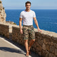 🔥 55% Summer OFF NOW!🩳⚡ Men’s Studded Camo Cargo Shorts ⚡– Distressed Streetwear Style, Multi-Pocket Design & Elastic Waist