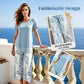 🥳SUMMER HOT SALE🥳💞50K+ SOLD!💥50% OFF! 🔥Casual Round Neck Layered Tunic Top and Wide Leg Pants Set