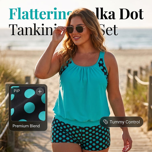 👙☀️ LIMITED TIME 52% OFF! Women’s Polka Dot Two Piece Swimsuit – Playful Dot Print, Comfortable Fit and Effortless Beach Style 🌊