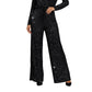 📢📢50 % OFF !!🎅Women's Sequin Sparkle Wide Leg Pants with Elastic Waistband