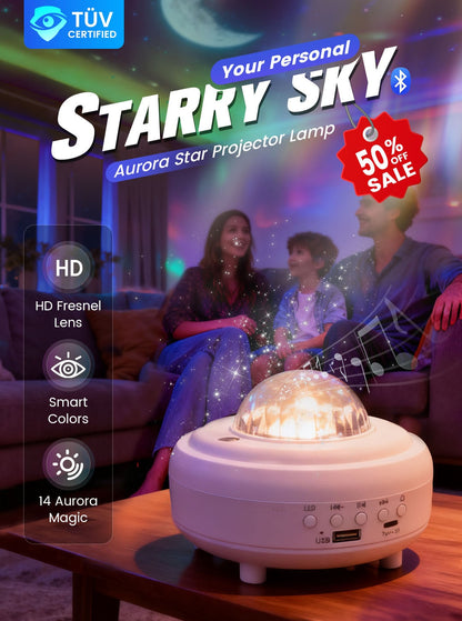 📢📢60 % OFF !!🎅 Northern Lights Aurora Projector – Enjoy the starry sky at home ✨