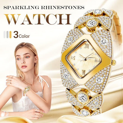 📢📢40% OFF !! ⏰Retro Quartz Watch with Sparkling Rhinestones⌚