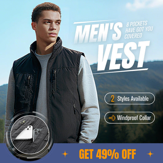 🔥Limited stock available 50% OFF🔥🧥Men's Oversized Sleeveless Vest Jacket With Pockets