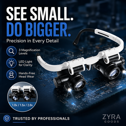 LED Glasses Magnifier ( 8x 15x 23x )