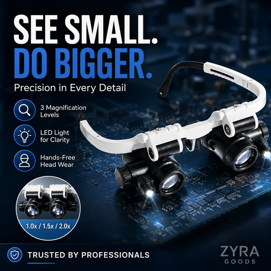 LED Glasses Magnifier ( 8x 15x 23x )