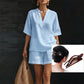 🍀Women's Casual V-Neck Two-Piece Short Set