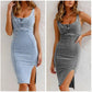 🍹2025 Hot Sales 50% OFF🌤️Women's U-Neck Denim Bodycon Cami Dress