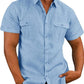 🌿✨ Men’s Cotton Linen Casual Shirt – Breathable Summer Style | 50% OFF + Buy 2 Free Shipping