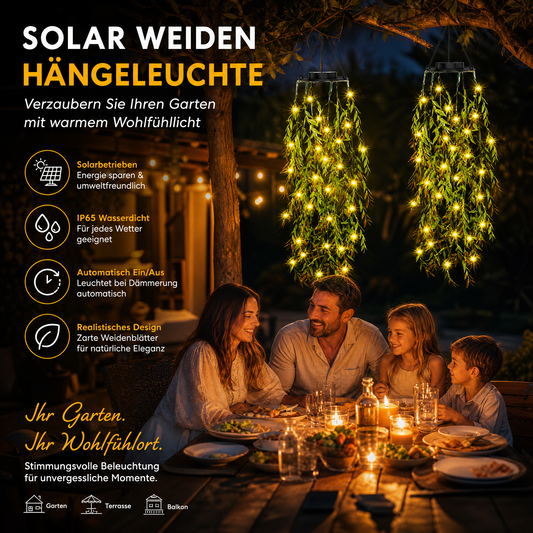 🍃💡Solar Hanging Basket Light with Artificial Greenery – Waterproof Warm White LED🔥