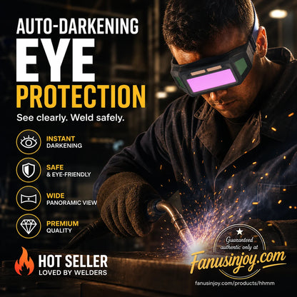 🥽50% OFF NOW! Welder's Eye Protection Goggles‑Solar Powered Auto‑Darkening Welding Goggles, Anti‑Glare Safety Eyes Shield for Arc Welding, Mig Tig Welding Work