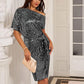 🔥Limited stock available 50% OFF🔥💜 Women's One Shoulder Sequin Sparkling Party Club Dress