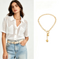 🌸 50% OFF NOW! 🌸Women Short Sleeve Knit Button Shirt Free Gift Necklace