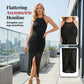 👗✨ LIMITED TIME 50% OFF! Women’s Asymmetrical Halter Dress – Adjustable Neck Tie, Flowing Irregular Hem and Lightweight Comfort