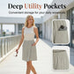 Women's Casual Elastic Waist Wrap Skort