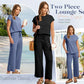 💕 Hot Sale 50% OFF🔥✨2025 New Women's  Cap Sleeve Top & Wide-Leg Pants 2-Piece Set