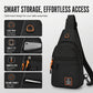 ✨ Waterproof Multi-pocket Crossbody Sling Bag – Organized Storage, Adjustable Strap, Headphone Jack 🌧️