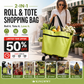 🛒✨ LIMITED TIME 50% OFF! 2 in 1 Foldable Shopping Cart – 23L Large Capacity, Smooth Swivel Wheels and Compact Storage