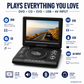 🎁Best Gift for Your Family🎉—📺 7.8" HD Portable DVD/EVD Player – Large Screen, Rechargeable & Compatible with DVD/CD/USB/SD
