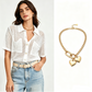 🌸 50% OFF NOW! 🌸Women Short Sleeve Knit Button Shirt Free Gift Necklace