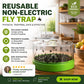 🔌✅ Reusable fly trap—no electricity, no poison! 🏠 Safe to use in the kitchen and around children and pets.