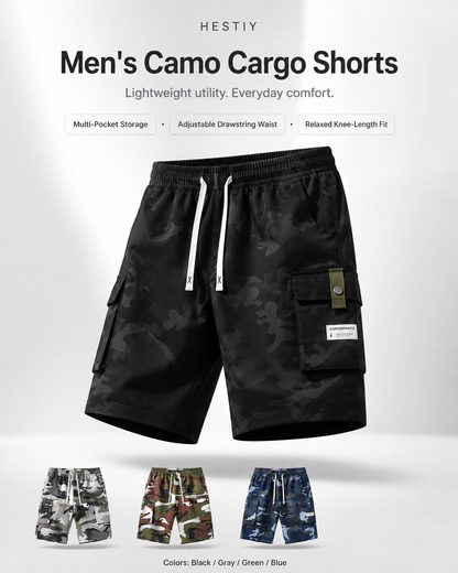 💐69% OFF! Men‘s Camo Cargo Shorts – Multi-Pocket & Lightweight for Adventure 🏕️🔥【Limited Offer】