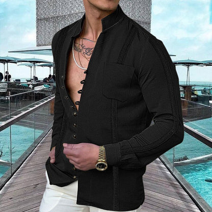 👕50% OFF NOW! 🌊 Men's Linen Button Up Summer Beach Shirt – Breathable, lightweight & relaxed fit – perfect for seaside vacations, BBQs or sunny days ☀️
