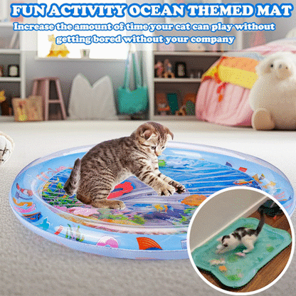 🐱 Unleash the Fun for Indoor Cats – 51% OFF ✨ Pet Water Sensory Mat – For Playful Hunting & Cooling Relief! 🐟