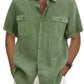 🌿✨ Men’s Cotton Linen Casual Shirt – Breathable Summer Style | 50% OFF + Buy 2 Free Shipping