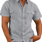 🌿✨ Men’s Cotton Linen Casual Shirt – Breathable Summer Style | 50% OFF + Buy 2 Free Shipping