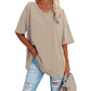 🌸 50% OFF NOW! 🌸Women's Casual Loose Plus Size V Neck T Shirts Summer Half Sleeve Tees Fit Cotton Tunic Tops