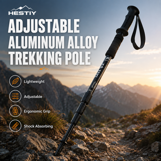 ⛰️Buy 2 Get 1 Free! ✨ Adjustable Aluminum Alloy Trekking Pole – Durable, Shock-Absorbing, Lightweight 🌲