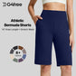 ⏰2026 Summer Hot Sale 53% OFF🔥Women's Bermuda Shorts with Pockets -👍Knee Length Athletic Casual Long Shorts