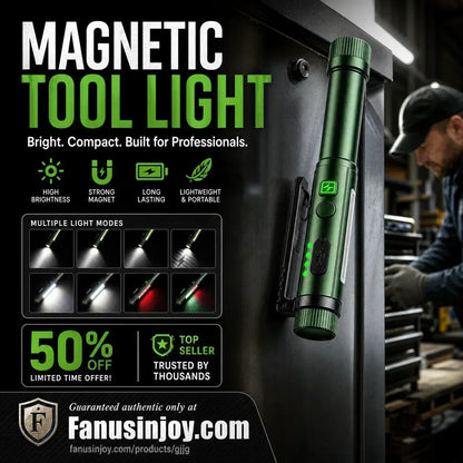 Multifunctional Pen-Shaped Work Light with Strong Magnetic Field