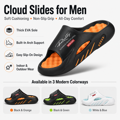 🥳SUMMER HOT SALE🥳💞50K+ SOLD!💥40% OFF! 🔥Non-Slip Thick Sole Cloud Slides for Men